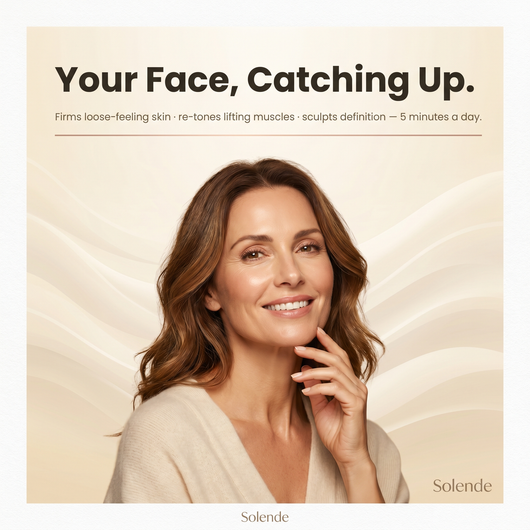 Your face, catching up — firms, re-tones, sculpts in 5 minutes a day