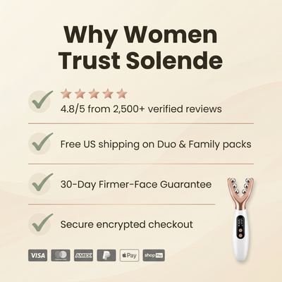 Why women trust Solende — guarantee, shipping, secure checkout